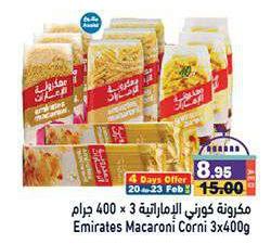 Emirates Macaroni Corni 3x400 gm