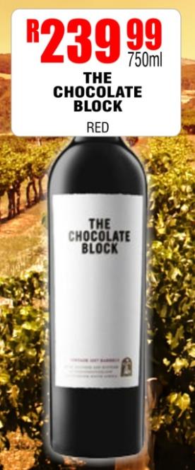 THE CHOCOLATE BLOCK RED 750 ml