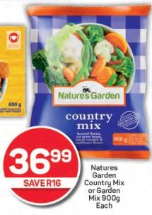 Natures Garden Country Mix or Garden Mix 900g