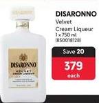 DISARONNO Velvet Cream Liqueur 1 x 750 ml