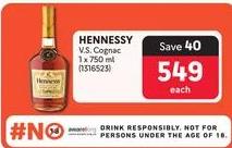 Hennessy V.S Cognac 750 ml