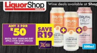 BRUTAL FRUIT SPARKLING RUBY APPLE/LITCHI SECHE SPRITZER 500 ml cans