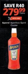 Aperol Aperitivo Spirit Cooler 750 ml