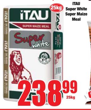 ITAU Super White Super Maize Meal 25 kg