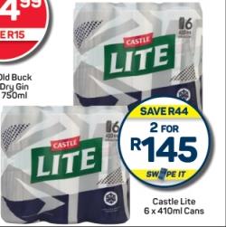 Castle Lite 6 x 410 ml Cans