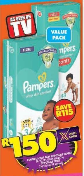 Pampers Active Baby Disposable Nappies