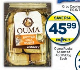 Ouma Rusks Assorted 450/500g Each