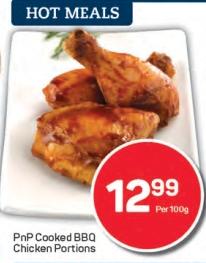 PnP Cooked BBQ Chicken Portions 100g