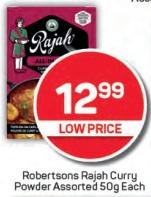 Robertsons Rajah Curry Powder Assorted 50g