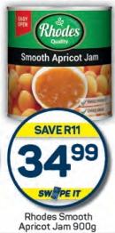 Rhodes Smooth Apricot Jam 900g