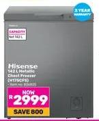 Hisense 142 L Metallic Chest Freezer