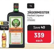 JÄGERMEISTER Herbal Liqueur 1x1L