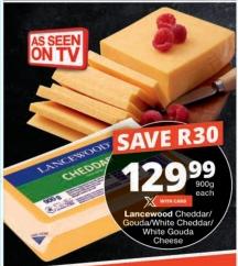 Lancewood Cheddar/Gouda/White Cheddar/White Gouda Cheese 900 gm