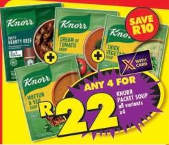 Knorr Packet Soup all variants