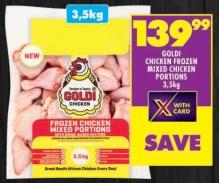 GOLDI CHICKEN FROZEN MIXED CHICKEN PORTIONS 3.5 kg