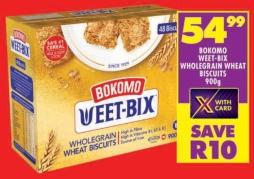 Bokomo Weet-Bix Wholegrain Wheat Biscuits 900 gm