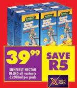 SUNFIRST NECTAR BLEND all variants 6x200 ml