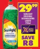 Sunlight Original  Dishwashing Liquid 750 ml