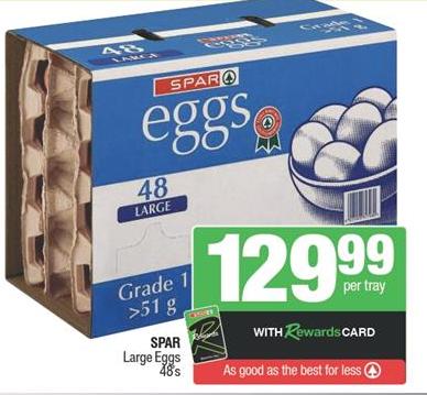 Spar Large Eggs 48s 