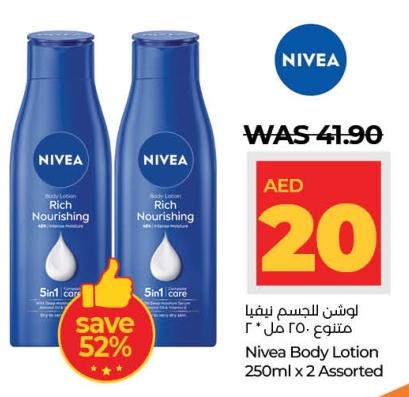 Nivea Body Lotion 250 ml x 2 Assorted