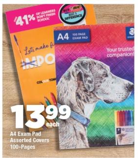 A4 Exam Pad Assorted Covers