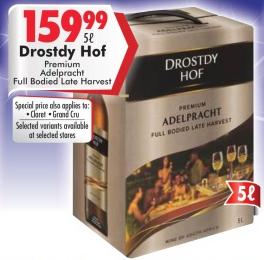 Drostdy Hof Premium Adelpract Full Bodied Late Harvest 5L