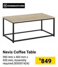 Home And Kitchen Nevis Coffee Table 