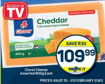 Clover Cheese Assorted 800 gm Each