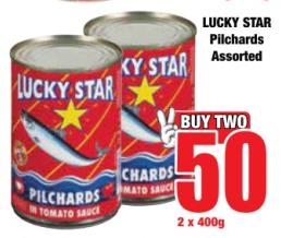 Lucky Star Pilchards Assorted in Tomato Sauce 400 gm