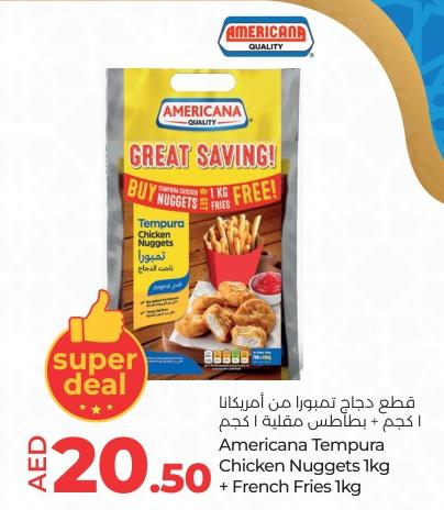 Americana Tempura Chicken Nuggets 1 kg + French Fries 1 kg