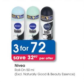 Nivea Roll-On 50 ml (Excl. Naturally Good & Beauty Essence)