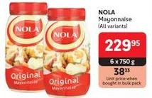 NOLA Mayonnaise (All variants) 6x750gm