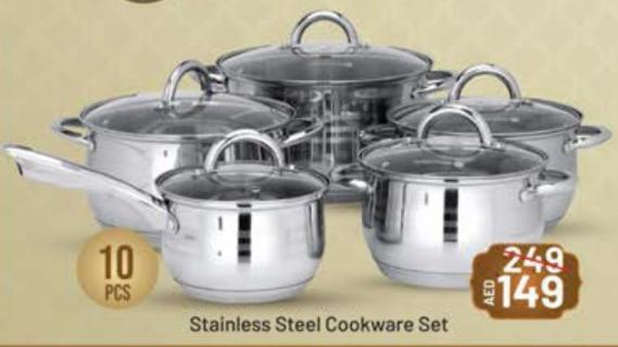 Stainless Steel Cookware Set 10 pcs