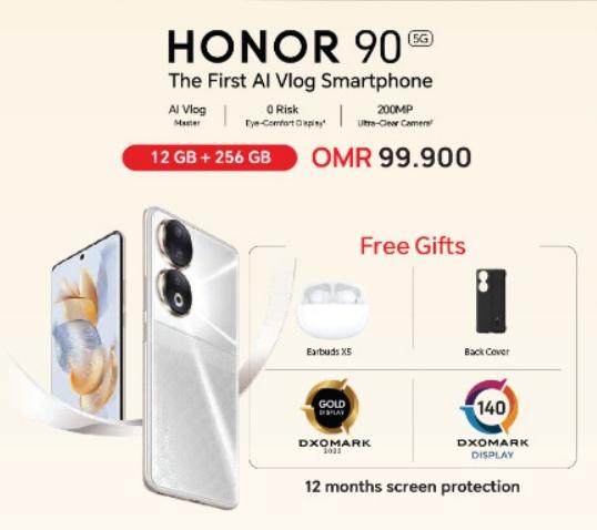 Honor 90 5G The First AI Vlog Smartphone with 12 GB + 256 GB