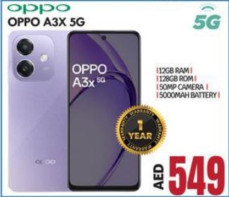 Oppo A3X 5G with 12GB RAM, 128GB ROM, 50MP Camera, 5000mAh Battery