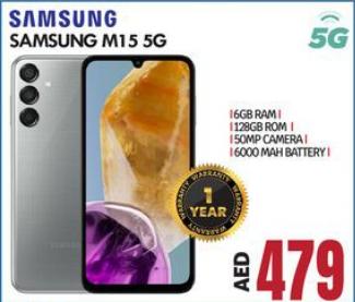 Samsung M15 5G with 16GB RAM, 128GB ROM, 50MP Camera, 6000 mAh Battery