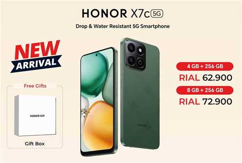 Honor X7c 5G Drop & Water Resistant 5G Smartphone 8 GB + 256 GB + Free Gifts