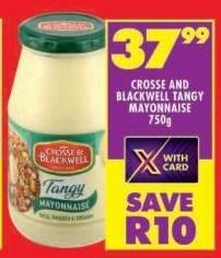 Crosse and Blackwell Tangy Mayonnaise 750 gm