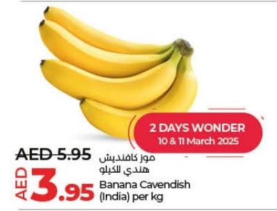 Banana Cavendish (India) per kg