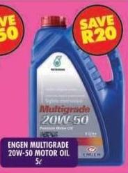 Engen Multigrade 20W-50 Motor Oil 5L