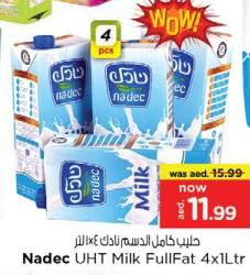 Nadec UHT Milk FullFat 4x1 ltr