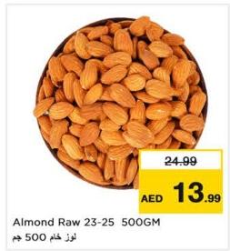 Almond Raw 23-25 500 gm